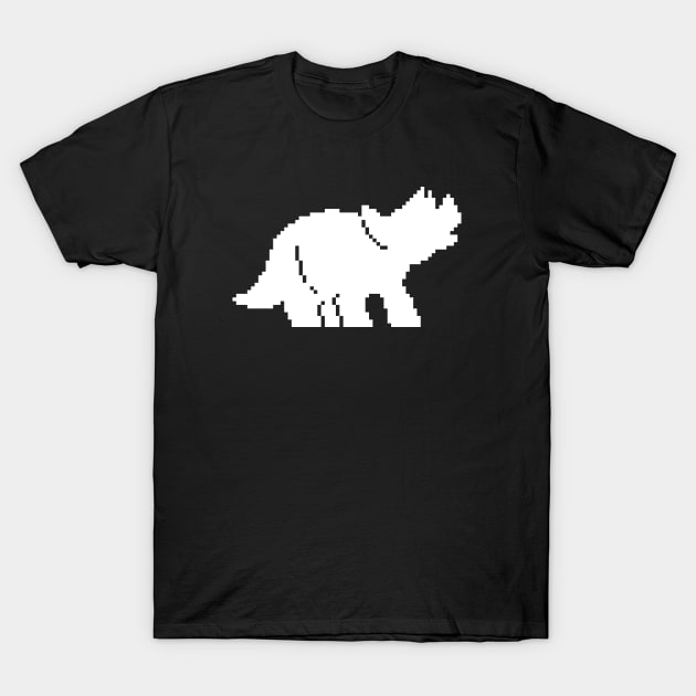 8-Bit Triceratops T-Shirt by JPenfieldDesigns